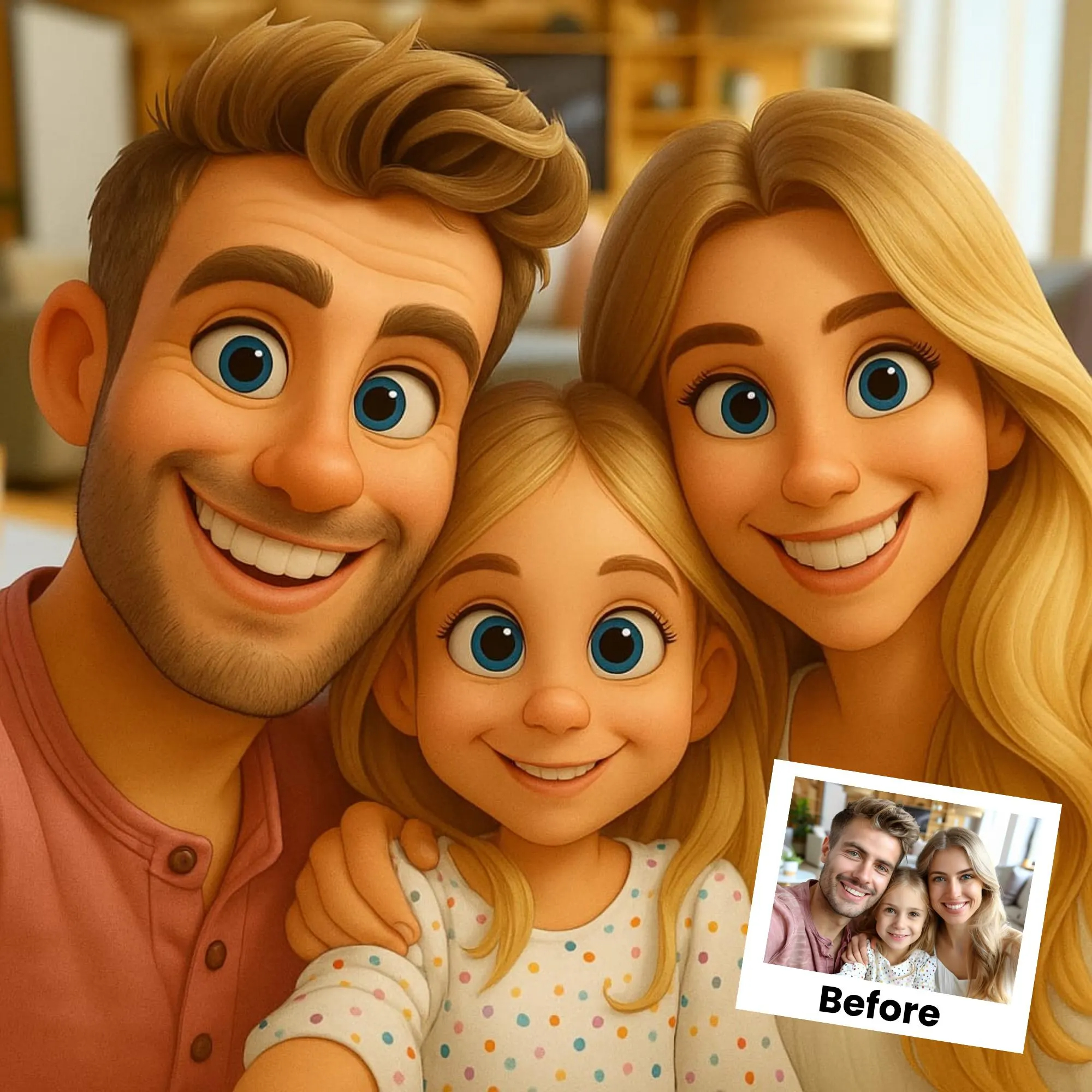 Custom Star Map - Custom Animated Character Family Portraits–Personalized Cartoon-Style