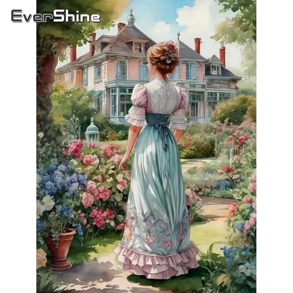 Photo Mosaic Print - Evershine 5D Diamond Painting Woman Cross