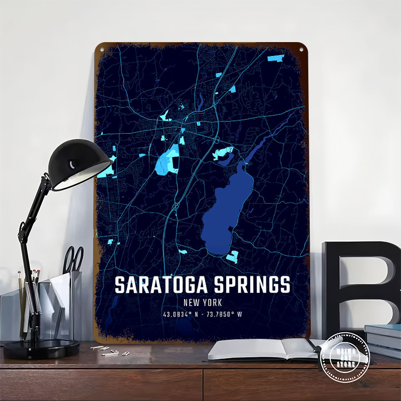 Saratoga Springs Midnight City - Custom Map Poster recensione e prezzo