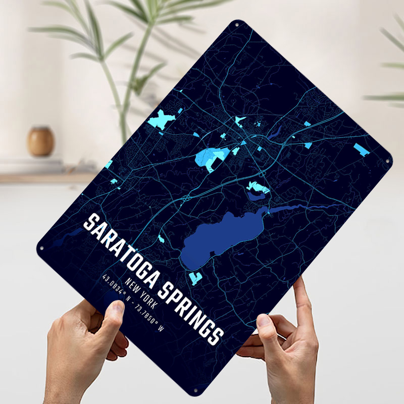 Saratoga Springs Midnight City - Custom Map Poster recensione e prezzo