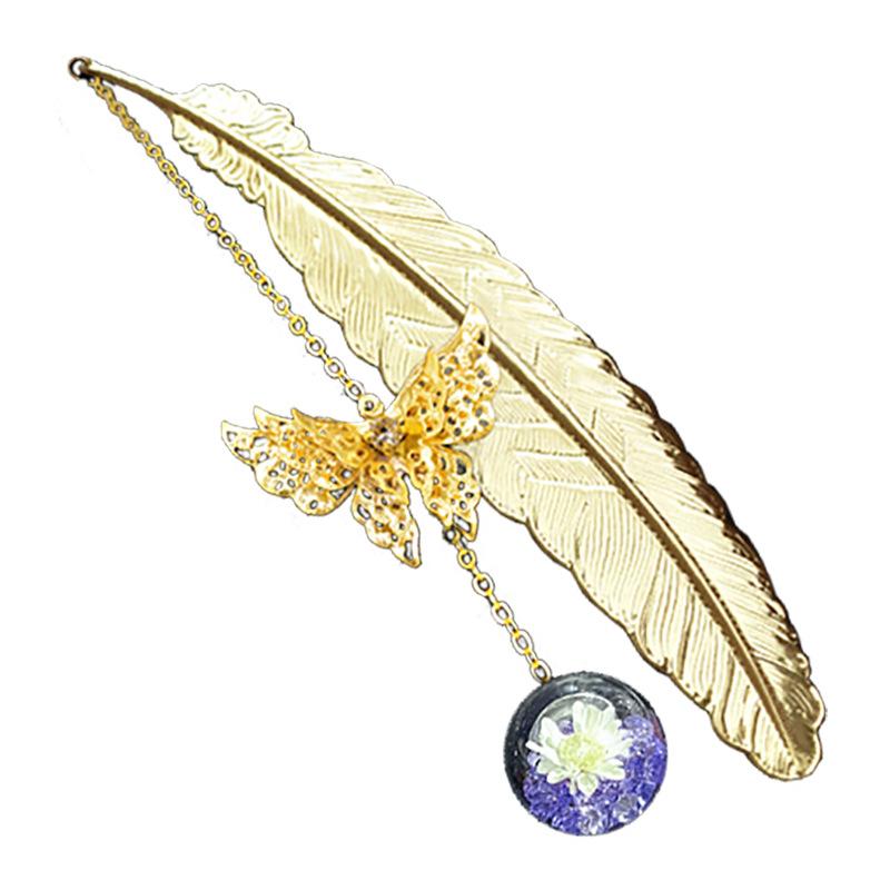 1PC Metal Bookmark Creative Im - Dried Flower Bookmark recensione e prezzo
