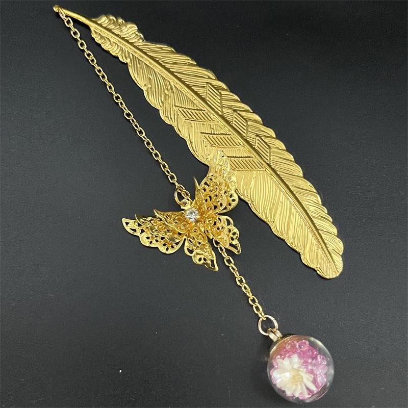 1PC Metal Bookmark Creative Im - Dried Flower Bookmark recensione e prezzo