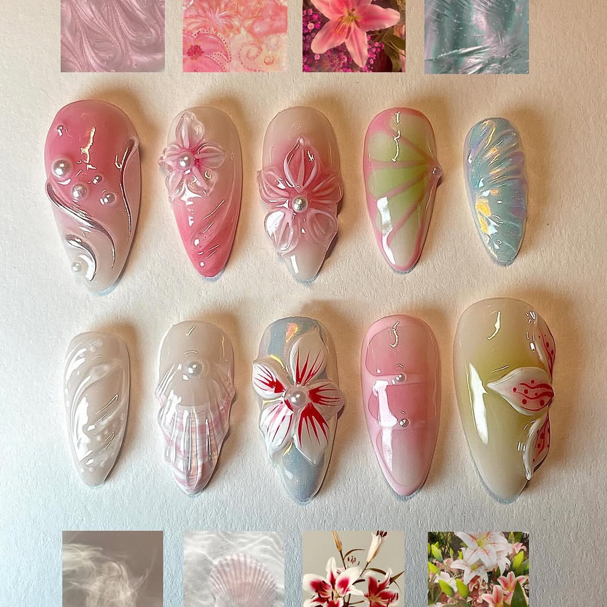 24pcs Glossy Shell Pearl Desig - Pressed Flower Art recensione e prezzo