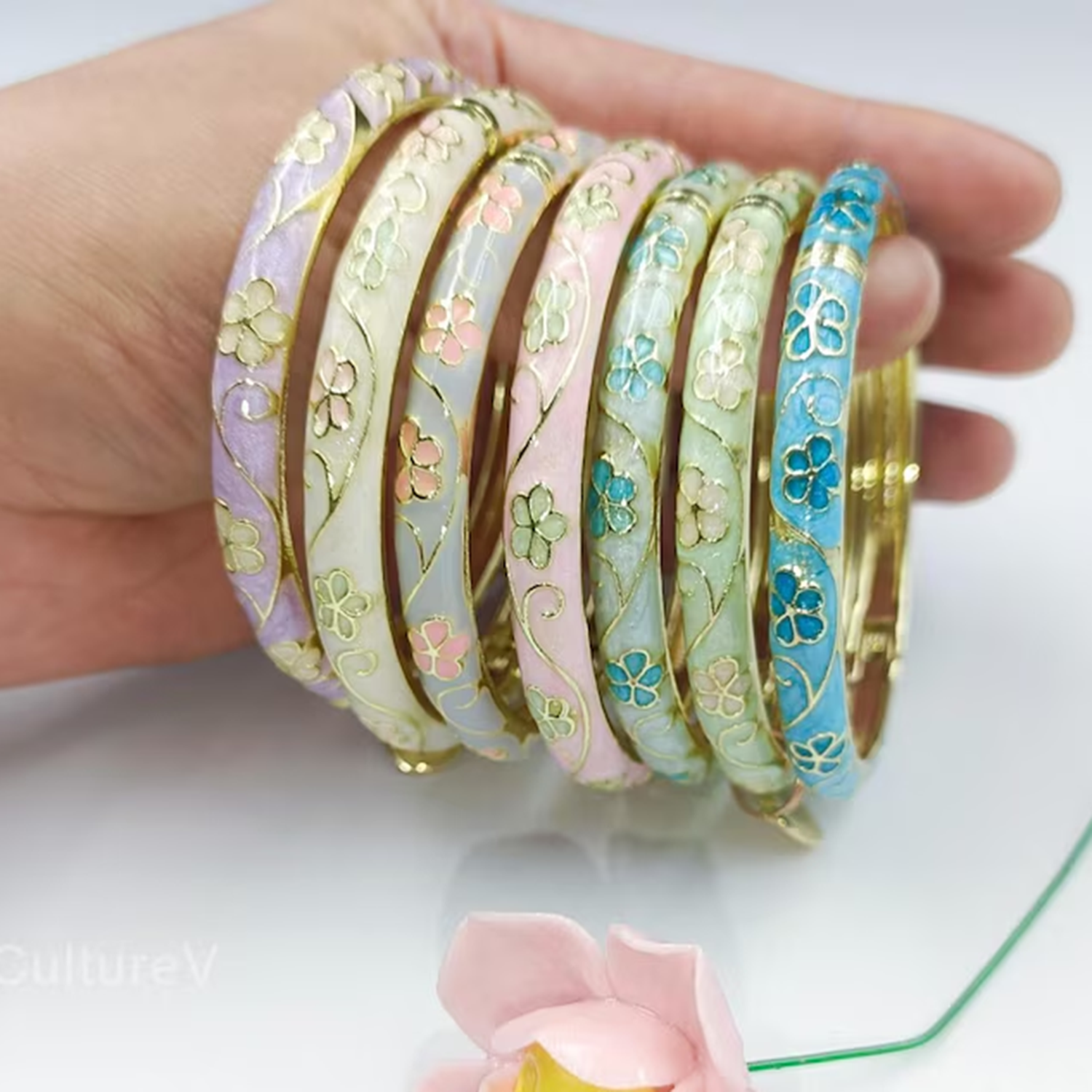 3/5PCS Enamel Cloisonné Bangle - Coordinates Bracelet recensione e prezzo