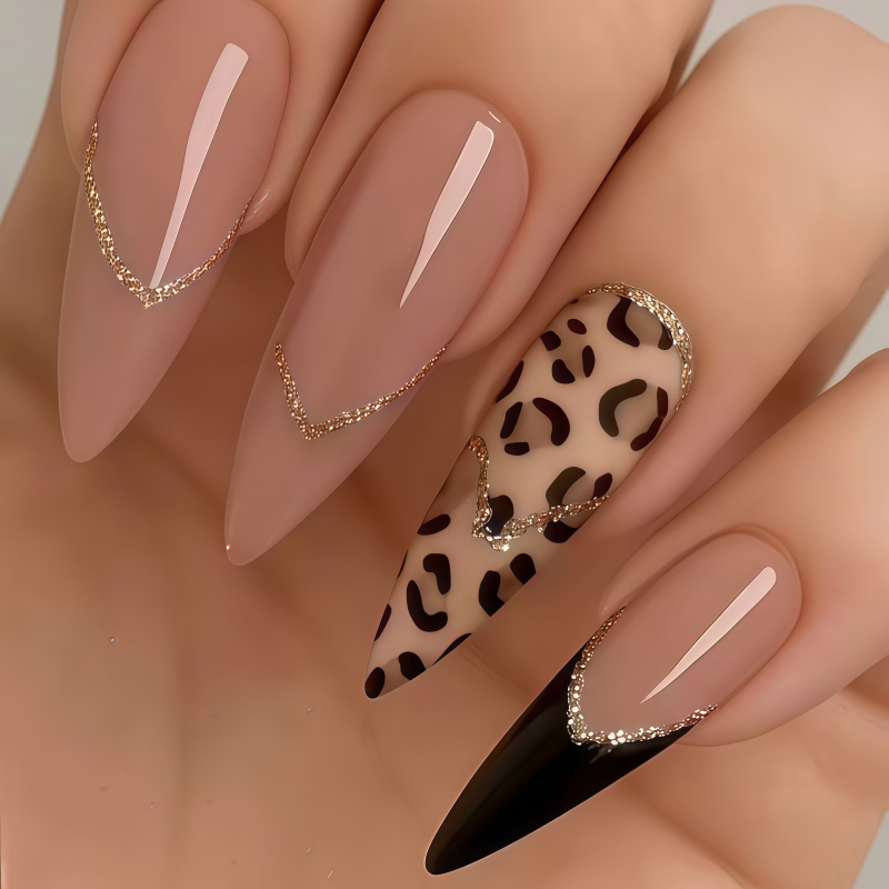 24PCSPurple Press on Nails Med - Pressed Flower Art recensione e prezzo