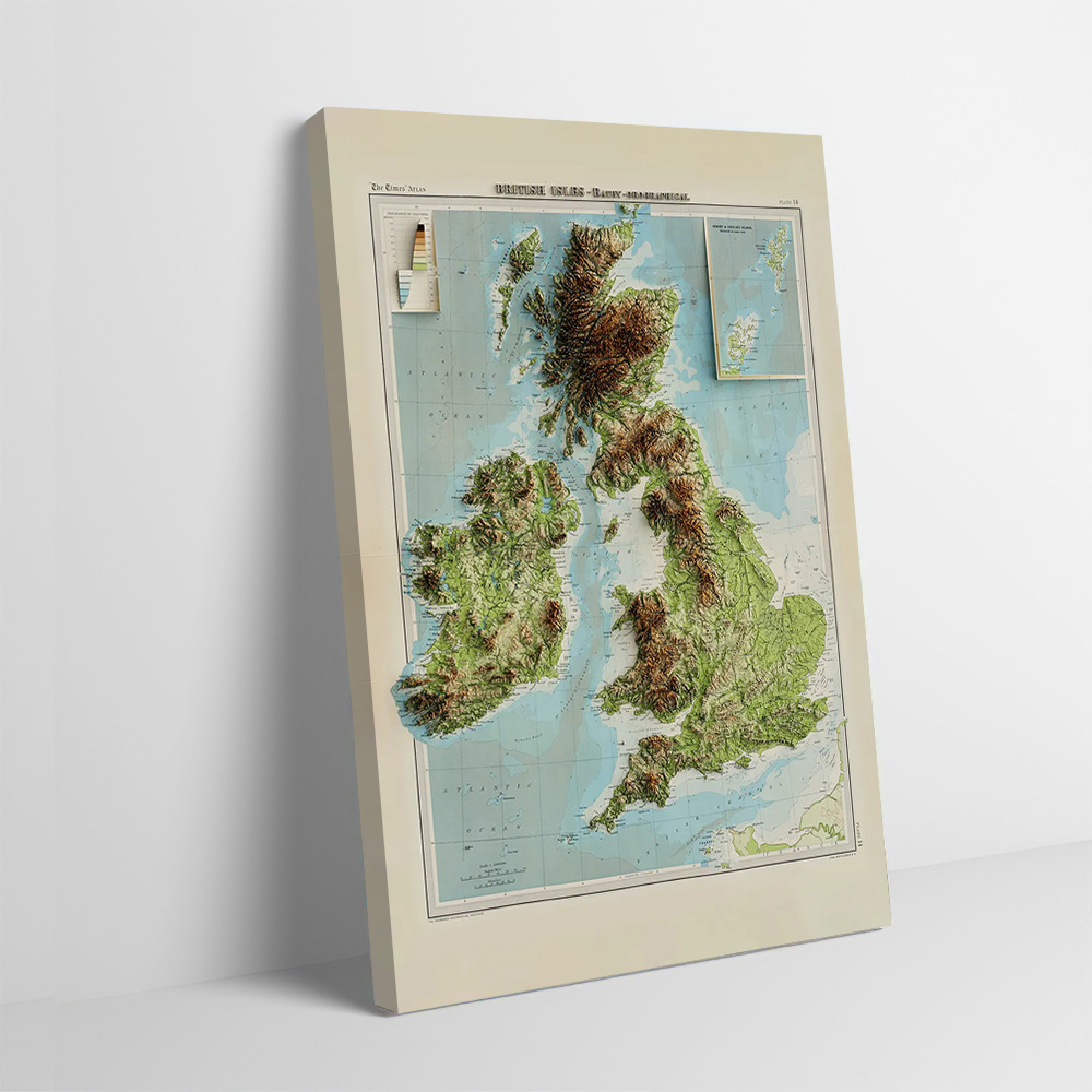 3D Relief Map of 1922 British  - Custom Map Poster recensione e prezzo