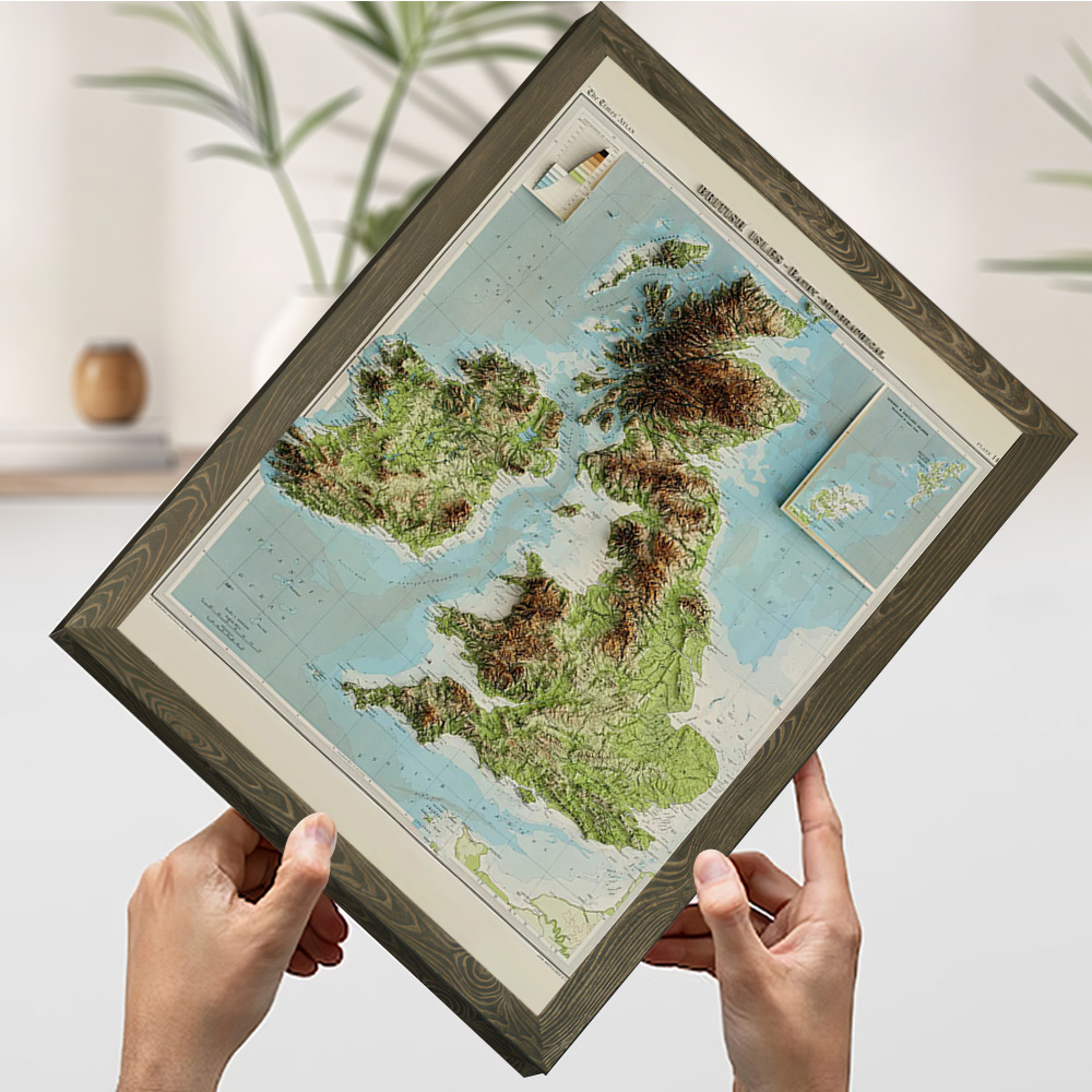 3D Relief Map of 1922 British  - Custom Map Poster recensione e prezzo