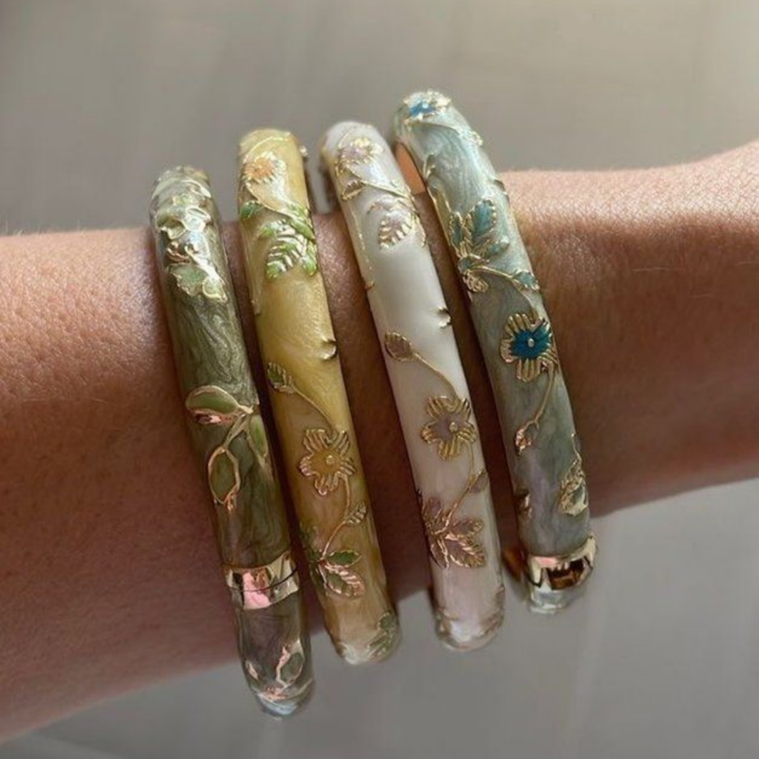 4 small floral bracelets ename - Coordinates Bracelet recensione e prezzo