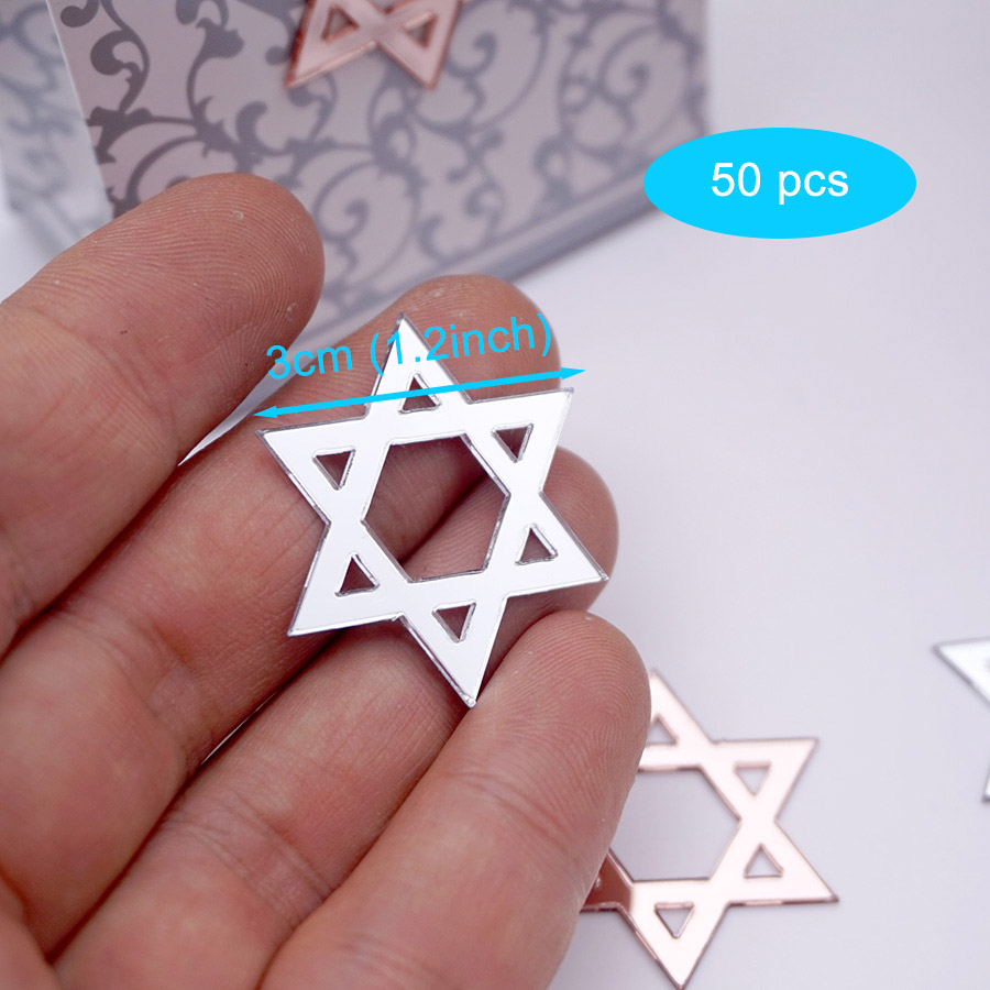 50pcs/Lot Star of David Acryli - Personalised Candle Label recensione e prezzo