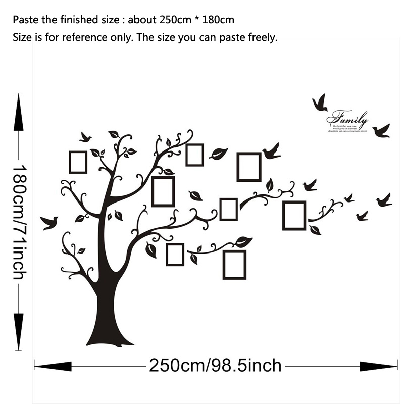 Large Size Photo Tree PVC Wall - Family Tree Print recensione e prezzo