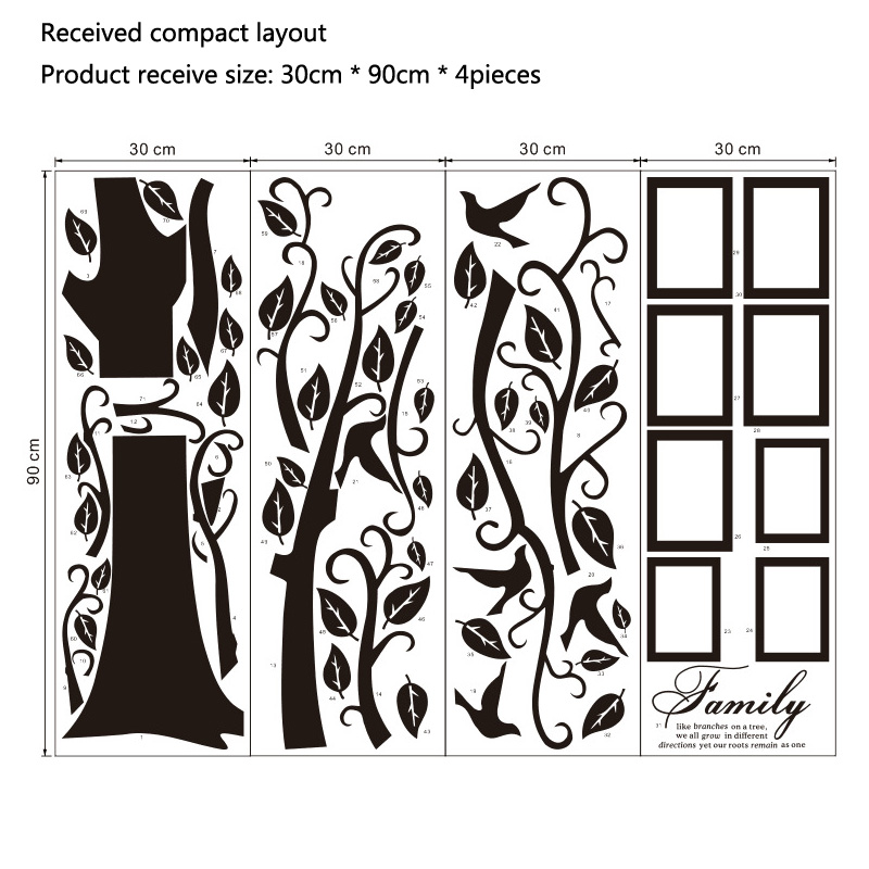 Large Size Photo Tree PVC Wall - Family Tree Print recensione e prezzo