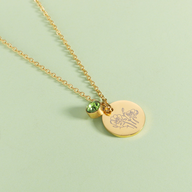 Crystal Birthstone Necklace fo - Birth Flower Necklace recensione e prezzo