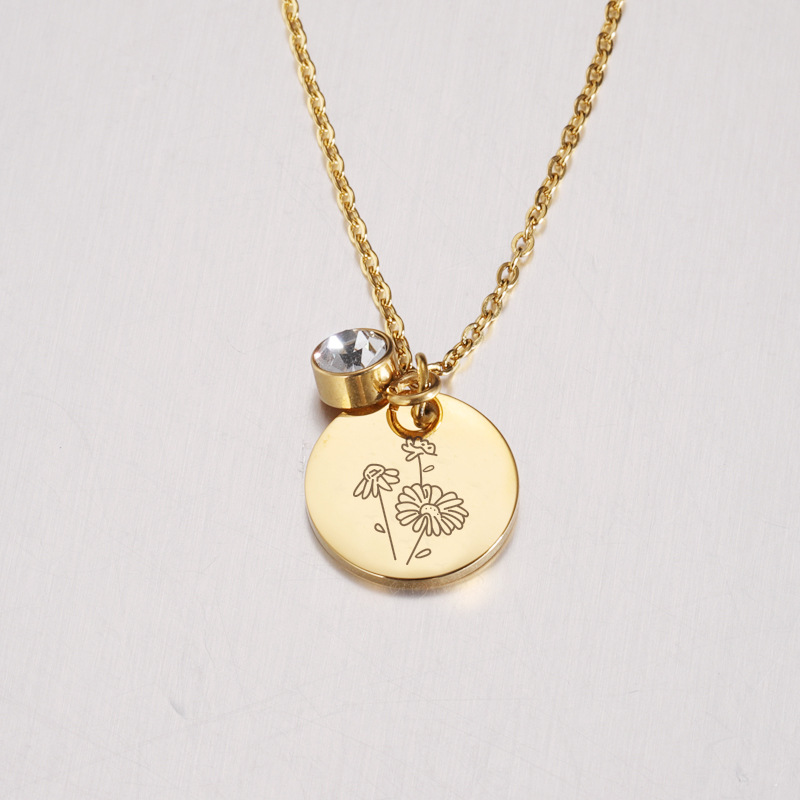 Crystal Birthstone Necklace fo - Birth Flower Necklace recensione e prezzo