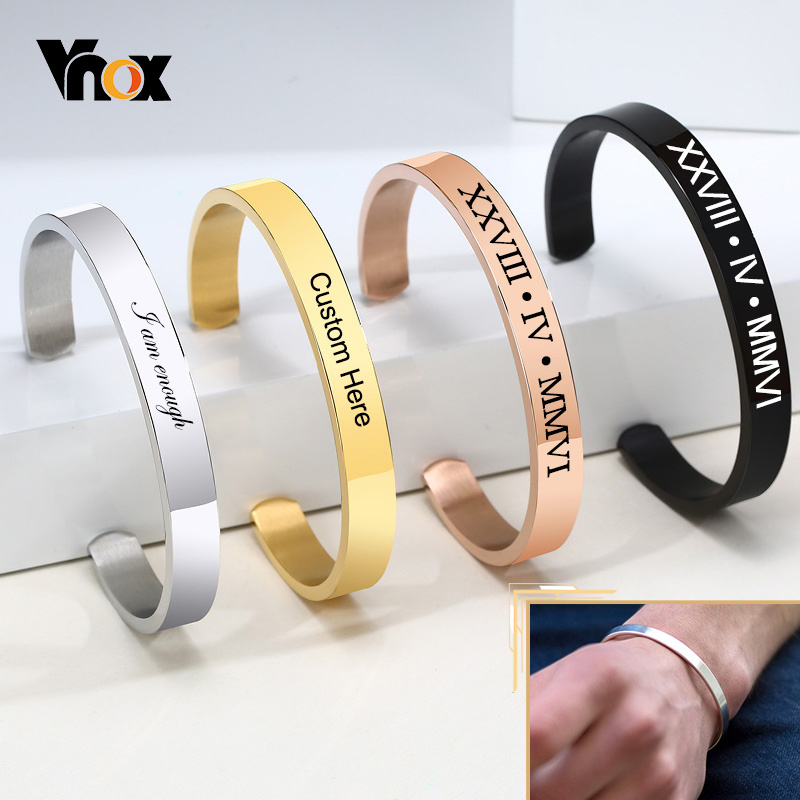 Vnox Dropshipping Customized B - Coordinates Bracelet recensione e prezzo