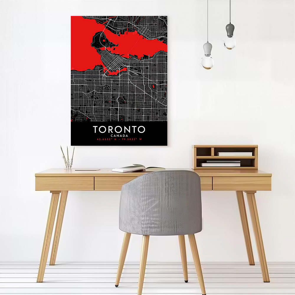 Toronto Dark Map Canvas Wall A - Custom Map Poster recensione e prezzo