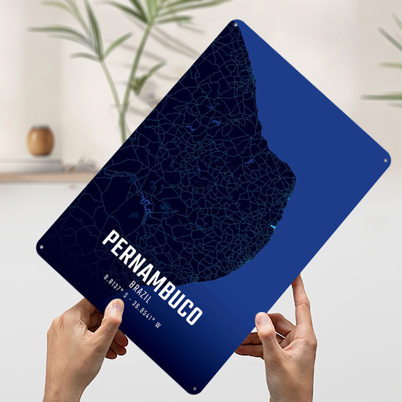 Pernambuco Midnight City Map M - Custom Map Poster recensione e prezzo