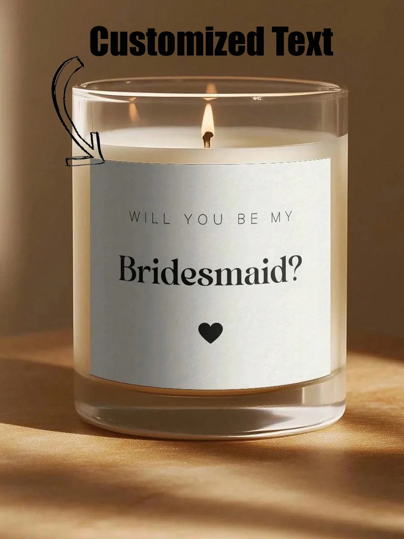 Custom Candle Label Will You B - Personalised Candle Label recensione e prezzo