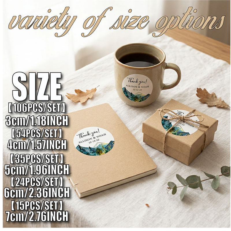 Custom Mountain Logo Round Sti - Personalized Name Box recensione e prezzo