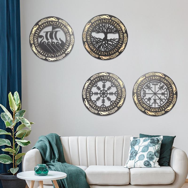 4PCS Set Wall Art Nordic Vikin - Family Tree Print recensione e prezzo