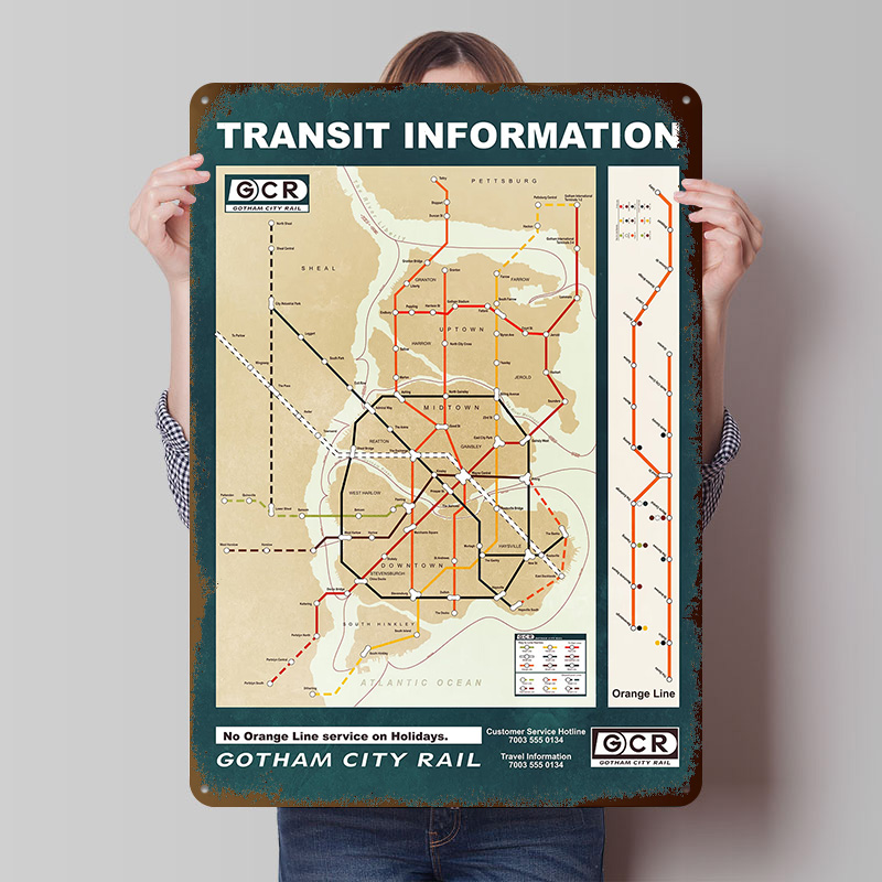 Gotham City Map Printed Poster - Custom Map Poster recensione e prezzo