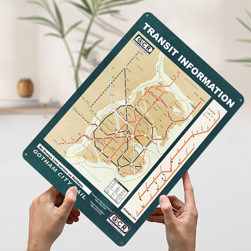 Gotham City Map Printed Poster - Custom Map Poster recensione e prezzo