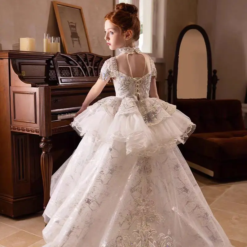 Custom Flower Girl Dress Weddi - Birth Flower Necklace recensione e prezzo