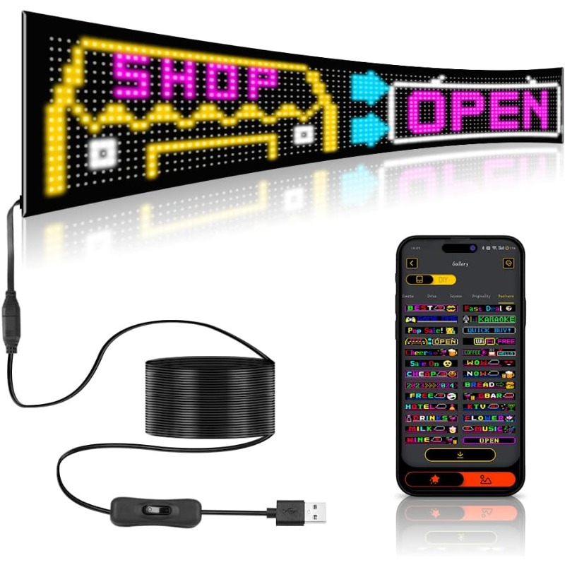 Programmable LED Sign Scrollin - Custom Map Poster recensione e prezzo