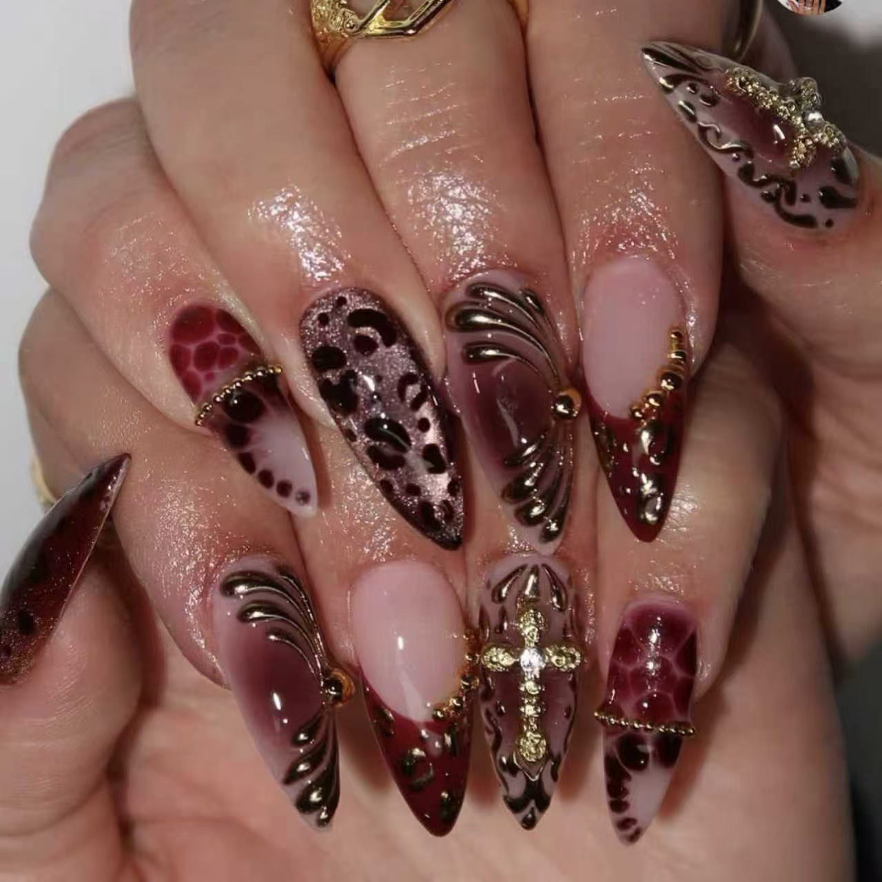 Medium fake nails for women gr - Pressed Flower Art recensione e prezzo