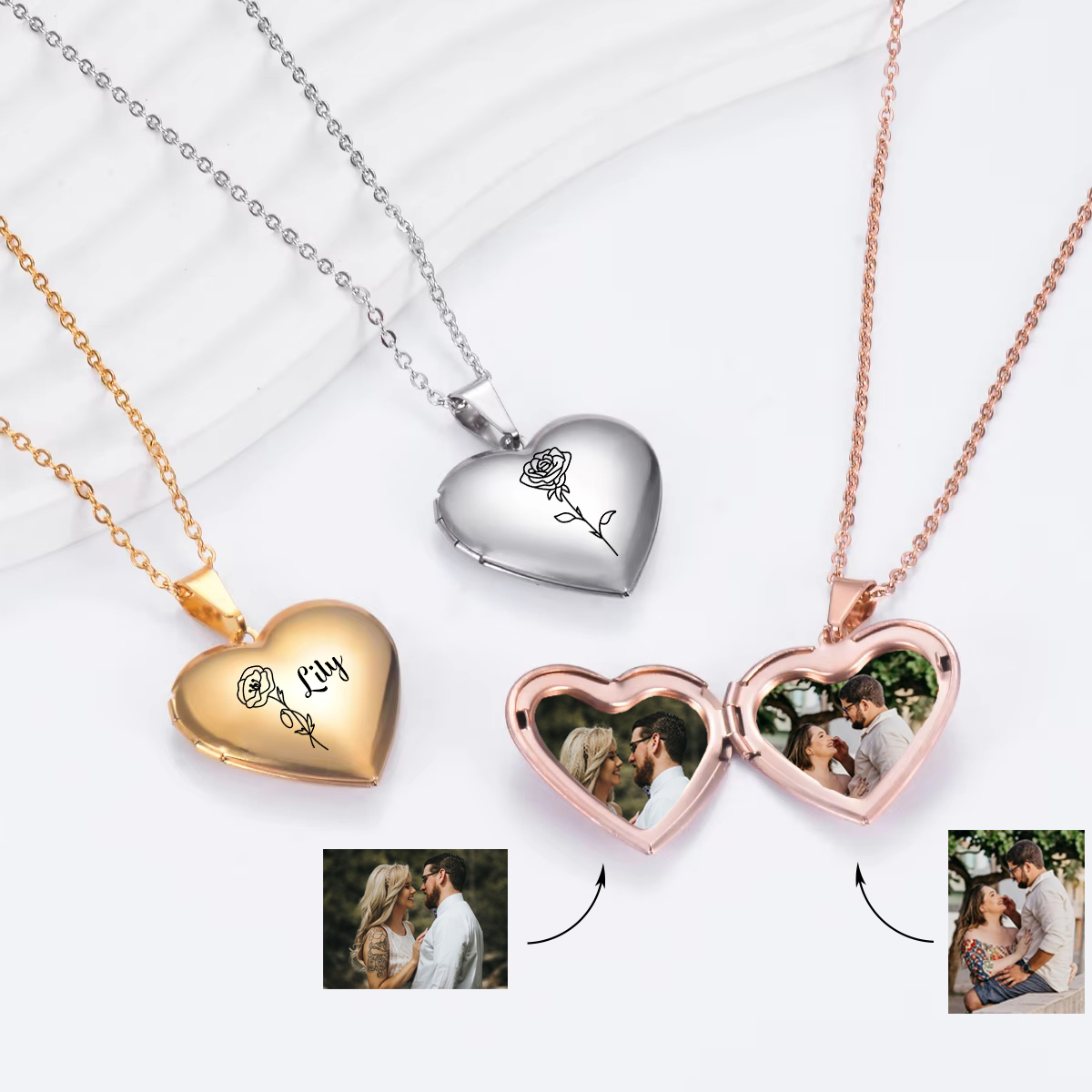 Custom Personalized Heart Birt - Birth Flower Necklace recensione e prezzo