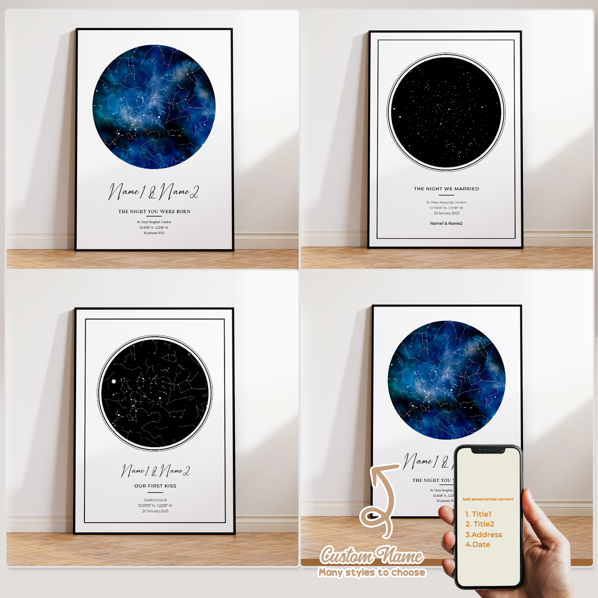 Modern Custom Personalized Nig - Custom Star Map recensione e prezzo