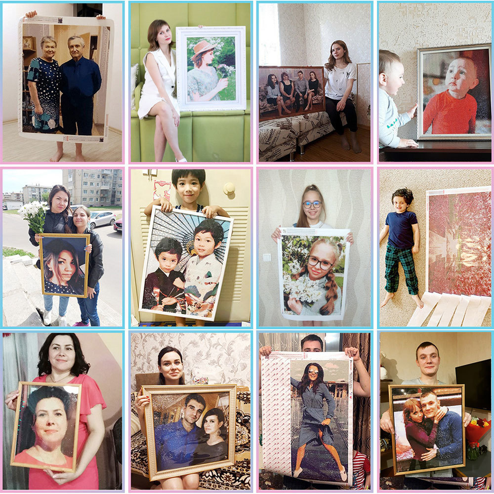 HUACAN Full Kits Diamond Paint - Photo Mosaic Print recensione e prezzo