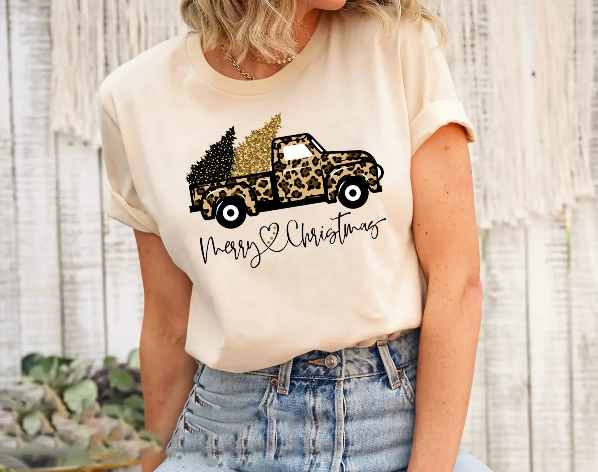Christmas Truck T Shirt Leopar - Family Tree Print recensione e prezzo