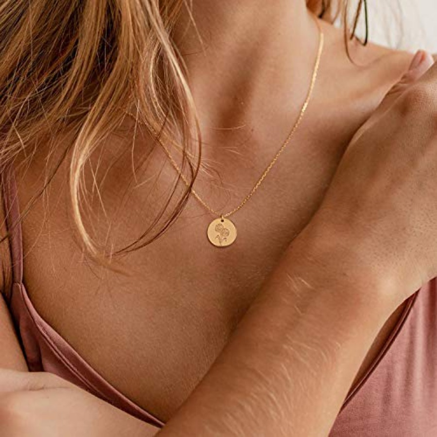 Birth Flower Necklace 18k Gold - Birth Flower Necklace recensione e prezzo