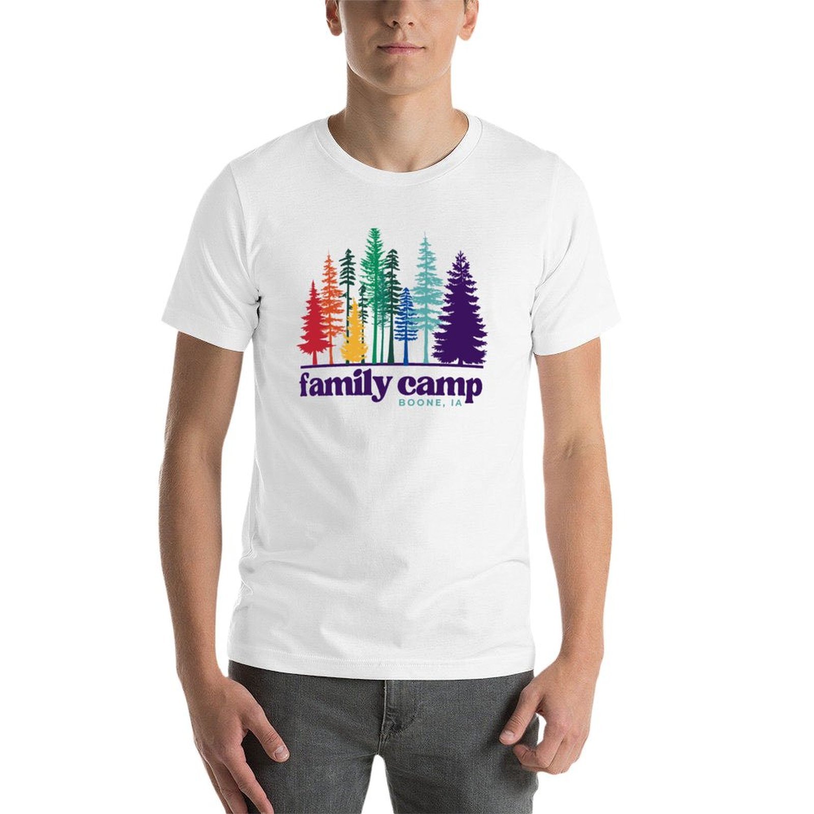Family Camp Rainbow Trees T-Sh - Family Tree Print recensione e prezzo