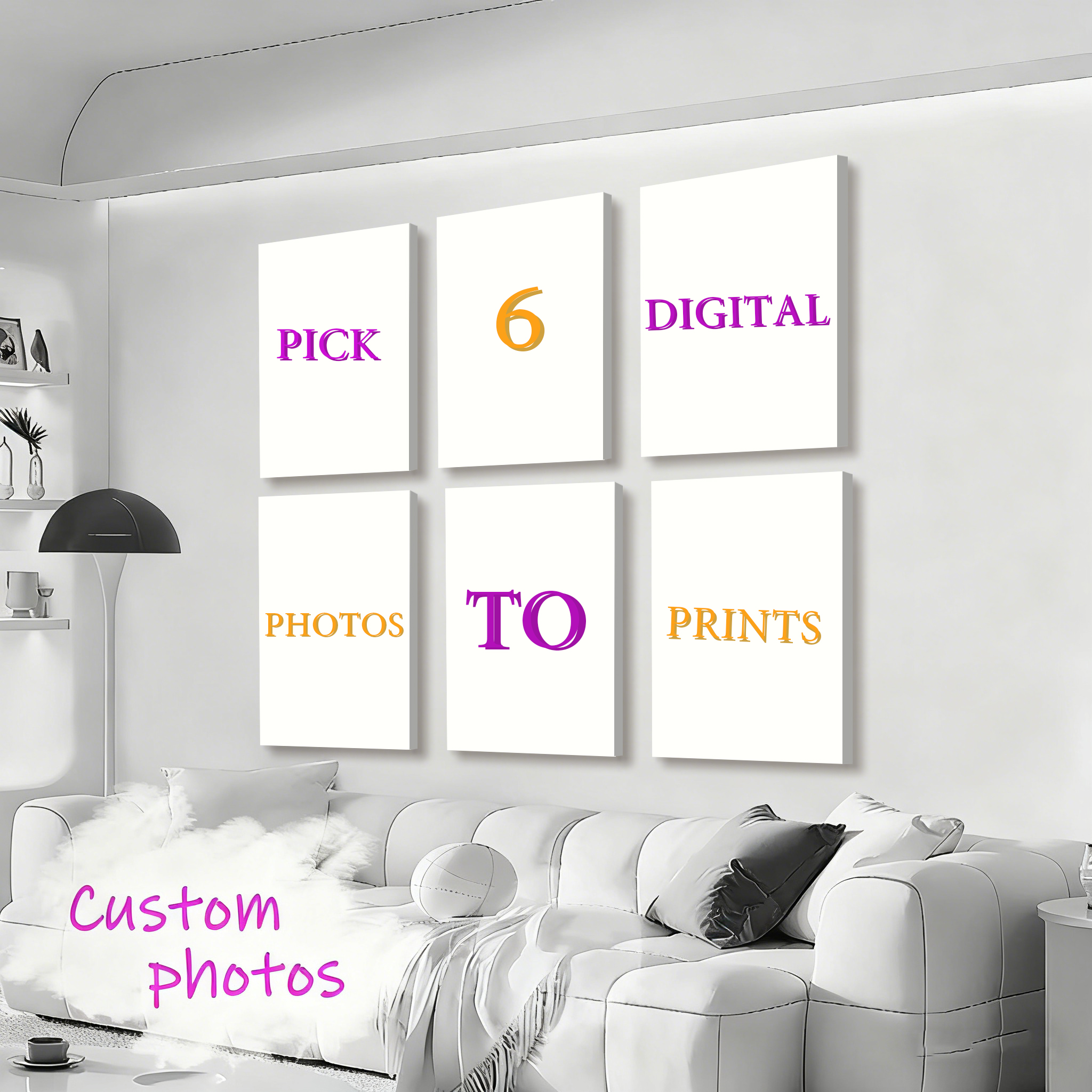 6pcs/set Custom Canvas Prints  - Pet Portrait Custom recensione e prezzo